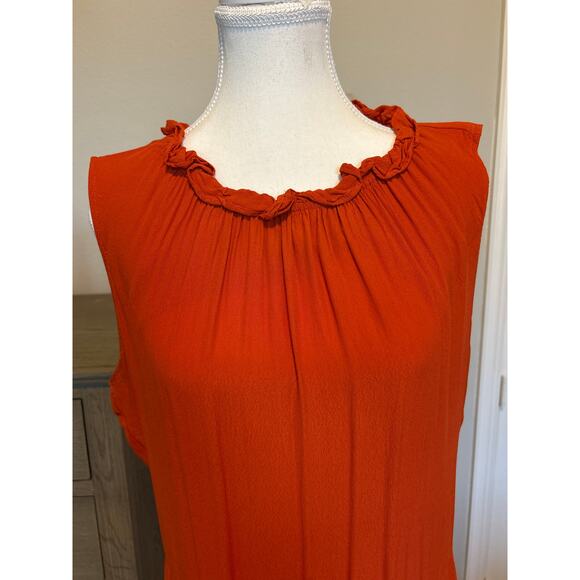 Calvin Klein | Orange Tiered Maxi Dress | 12 - Picture 6 of 15
